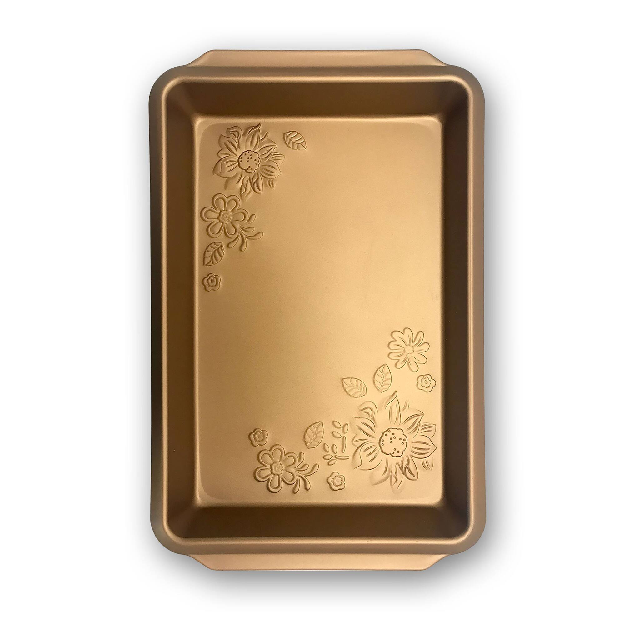 Gibson Home Country Kitchen Embossed Carbon Steel 13.75" Copper Roaster Pan